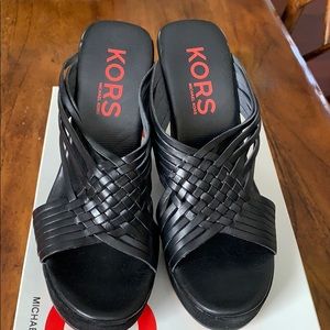 Michael kors black heeled sandals